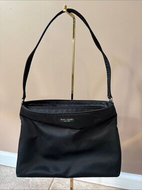 kate spade Black Nylon Shoulder Hobo Bag